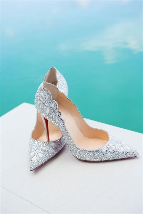 christian louboutin crystal wedding shoes.